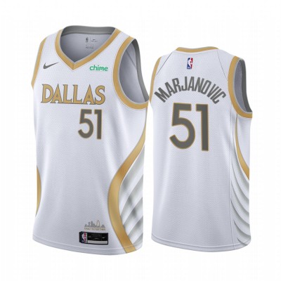 Nike Dallas Mavericks #51 Boban Marjanovic White Youth NBA Swingman 2020-21 City Edition Jersey